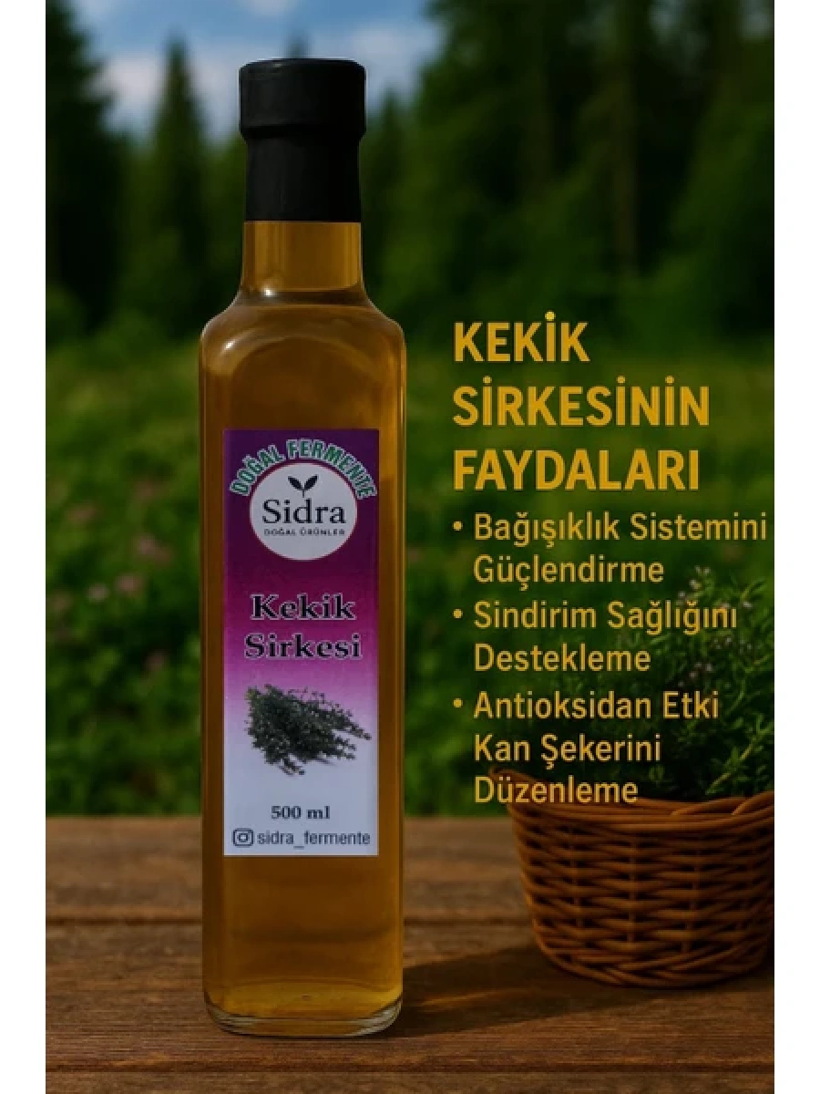 Doğal Fermente Kekik Sirkesi 500 m